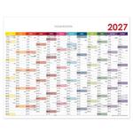 Nástenná plánovacia mapa 2027 CZ - 100 x 80 cm - farebná