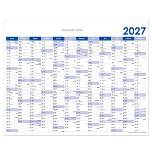 Nástenná plánovacia mapa 2027 CZ - 100 x 80 cm - modrá
