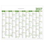 Nástenná plánovacia mapa 2027 CZ - 124 x 100 cm - zelená