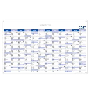 Nástenná plánovacia mapa 2027 CZ s očkami na zavesenie - 100 x 63 cm - modrá