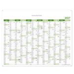 Nástenná plánovacia mapa 2027 CZ s očkami na zavesenie - 100 x 80 cm - zelená