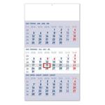 Nástenný kalendár 2023 3mesačný standard - modrý CZ