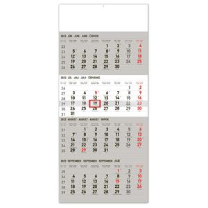 Nástenný kalendár 2023 4-mesačný štandard - sivý SK