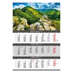 Nástěnný kalendář 2024 - Hory – 3měsíční/Hory – 3mesačné