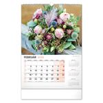 Nástenný kalendár 2026 Kvety