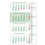 Nástěnný kalendář 2026 - Štvormesačný zelený s poznámkami