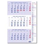 Nástenný kalendár 2026 - Trojmesačný modrý s poznámkami