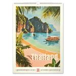 Nástenný kalendár 2026 Vintage plagáty - Tropický raj