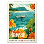 Nástenný kalendár 2026 Vintage plagáty - Tropický raj