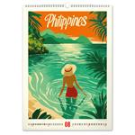 Nástenný kalendár 2026 Vintage plagáty - Tropický raj