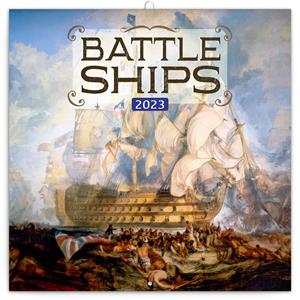 Nástenný poznámkový kalendár 2023 bojové lode
