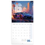 Nástenný poznámkový kalendár 2026 Fantastické autá