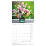 Nástenný poznámkový kalendár 2026 Kvety
