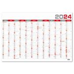 Nástenný ročný kalendár 2024 B1 - Červená