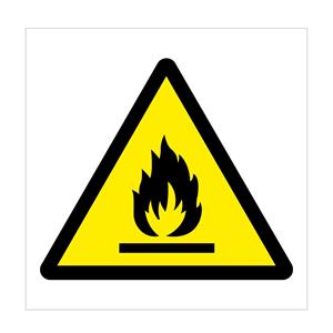 Nebezpečenstvo požiaru-symbol,plast 1mm,210x210mm
