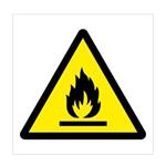 Nebezpečenstvo požiaru-symbol,plast 1mm,210x210mm
