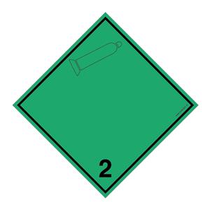 NEHOŘLAVÝ NEJEDOVATÝ PLYN Č.2 ČERNÝ SYMBOL, Samolepka 100x100 mm