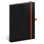 Notes botkovaný A5 - Vivella Classic - čierna/oranžová