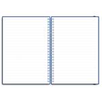 Notes koženkový SIMPLY A5 linajkový - modrá/svetlo modrá špirála