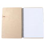 Notes NATUR WOOD A5 na šířku dřevěný bříza - linkovaný twin wire