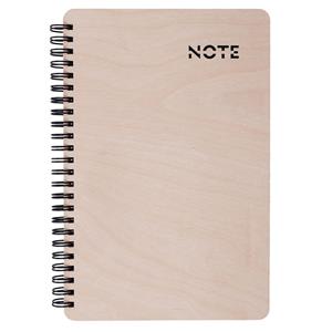 Notes NATUR WOOD A5 na šířku dřevěný bříza - linkovaný twin wire