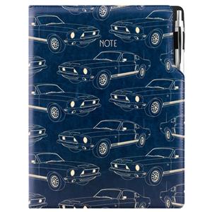 Notes - zápisník DESIGN A4 štvorčekový - modrá - Mustang