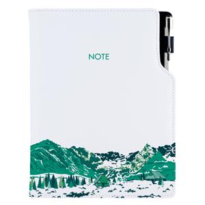 Notes - zápisník DESIGN B5 bodkovaný - biela - hory