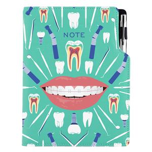 Notes - zápisník DESIGN B5 bodkovaný - mätová - zubár