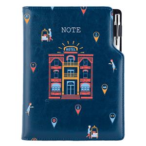Notes - zápisník DESIGN B5 bodkovaný - modrá - Hotel