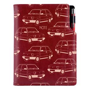 Notes - zápisník DESIGN B5 štvorčekový - bordová - Maluch