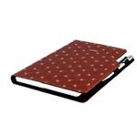 Notes - zápisník DESIGN B6 linajkový - bordová - kvety