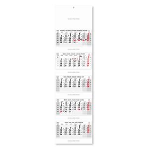 Päťmesačný kalendár Kvinto skládaný český 2027 - sivý