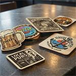 Pivné podtácky drevené jednostranná tlač - na zákazku