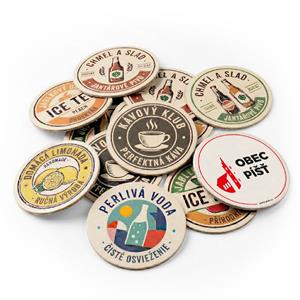 Pivné podtácky papierové okrúhle 10 cm jednostranná tlač - na zákazku