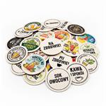 Pivné podtácky papierové okrúhle 10 cm obojstranná tlač - na zákazku