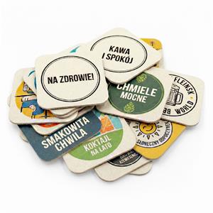 Pivné podtácky papierové štvorcové 93 mm x 93 mm, jednostranná tlač - na zákazku