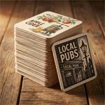 Pivné podtácky papierové štvorcové 93 mm x 93 mm, obojstranná tlač - na zákazku