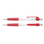 Plastové guličkové pero Colombo White - biela / červená