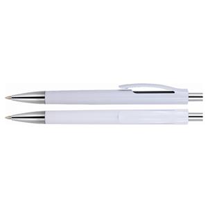 Plastové guľôčkové pero Porlanka - biela / čierna