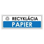 Recyklácia-Papier,plast 2mm,290x100mm