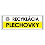 Recyklácia-Plechovky,plast 2mm,290x100mm