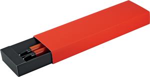 Sada hliníkové kuličkové pero a mikrotužka Andale - červená