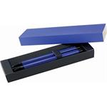 Sada hliníkové kuličkové pero a mikrotužka Andale - modrá