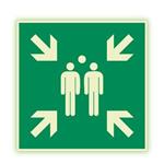 Shromaždiště - fotoluminiscenční tabulka, plast 1 mm 200x200 mm