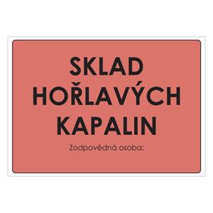 SKLAD HOŘLAVÝCH KAPALIN, plast 2 mm, A4