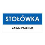 STOŁÓWKA, niebieski - naklejka 190x90 mm