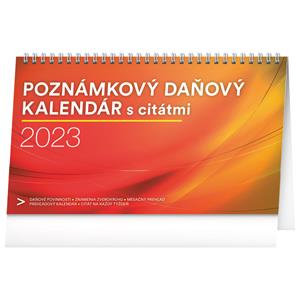 Stolový kalendár 2023 Poznámkový daňový s citátmi SK