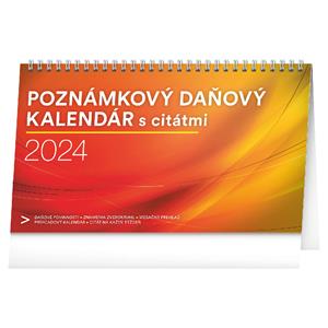 Stolní kalendář 2024 Poznámkový daňový s citátmi SK