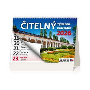 Stolový kalendár 2026 - Čitateľný týždenný kalendár