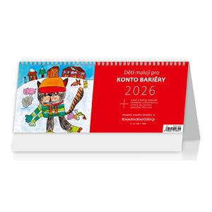Stolový kalendár 2026 - Deti maľujú pre Konto Bariéry
